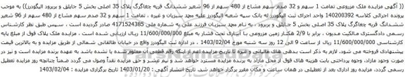 مزایده ملک مزروعی