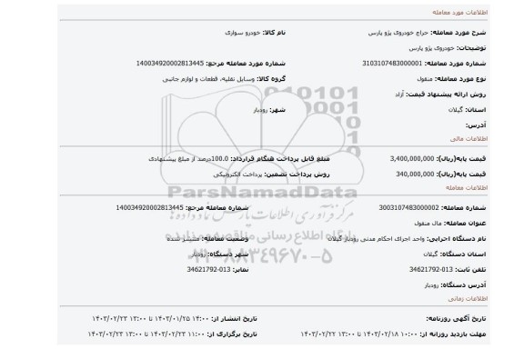 خودروی پژو پارس