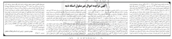 مزایده یک قطعه مغازه با کاربری تجاری دارای پلاک ثبتی شماره چهار هزار و سیصد ...