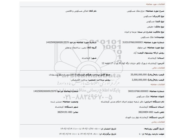 ملک مسکونی