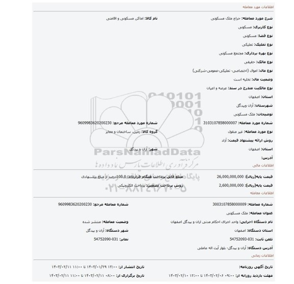 ملک  مسکونی