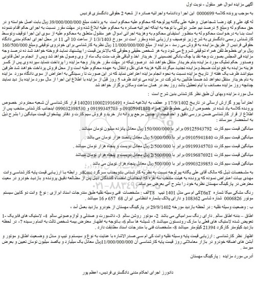 مزایده فروش سیم کارت