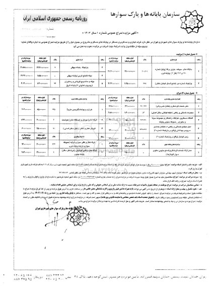 مزایده غرف تجاری و مسافربری مستقر در پایانه های مسافری 