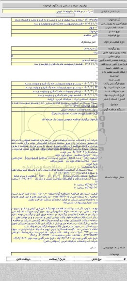 مناقصه, اصلاح شبکه آب آشامیدنی مجتمع های روستایی آده و یونسلو شهرستان نقده به شماره فراخوان: ۲۰۰۳۰۰۵۳۹۰۰