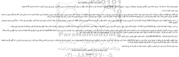 مزایده فروش یک قطعه زمین قولنامه ای