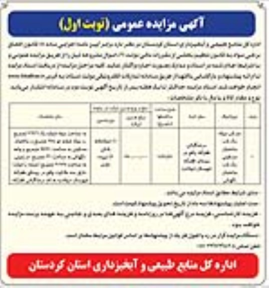 مزایده اجاره دو باب سوله یک باب ساختمان مسکونی یک باب ساختمان نگهبانی