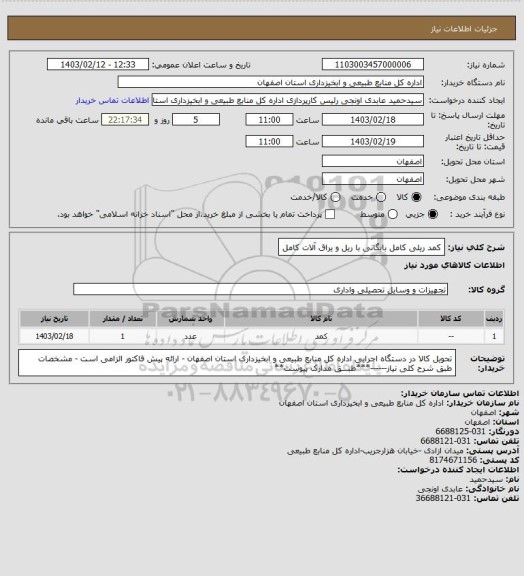 استعلام کمد ریلی کامل بایگانی با ریل و یراق آلات کامل