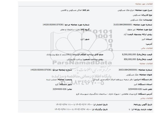 ملک مسکونی