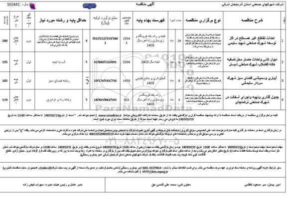 مناقصه عمومی احداث تقاطع غیرهمسطح در فاز توسعه... 