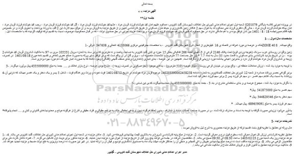 مزایده فروش زمین تحت پلاک 2146 فرعی از 3- اصلی قطعه 266 تفکیکی