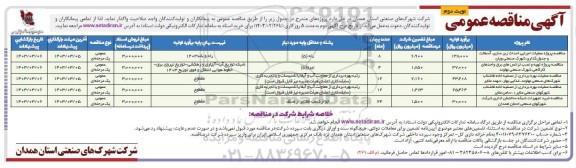 مناقصه عملیات اجرایی احداث زیرسازی ،آسفالت و جدولگذاری شهرک صنعتی....- نوبت دوم