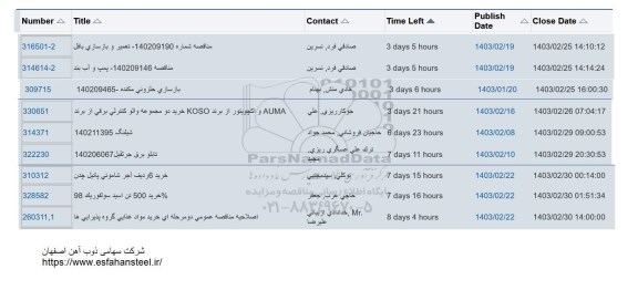 استعلام تعمیر و بازسازی بافل....