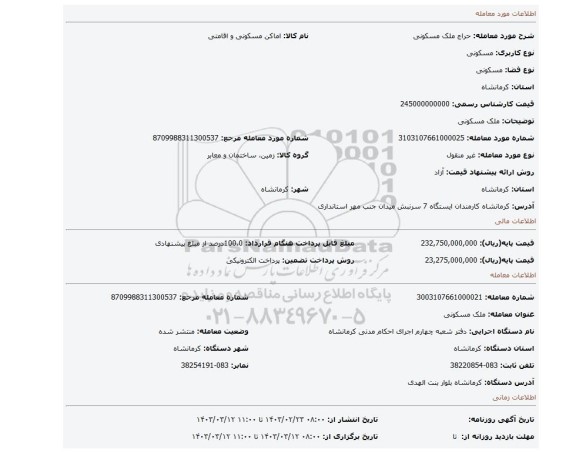 ملک مسکونی