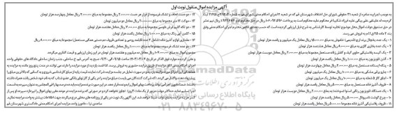 مزایده فروش یک عدد یخچال برند ارج قدیمی خاموش و ...