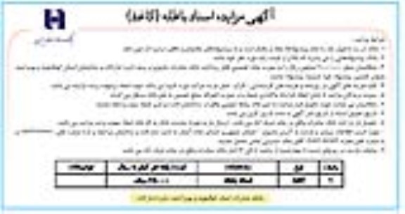 آگهی مزایده اسناد باطله (کاغذ)