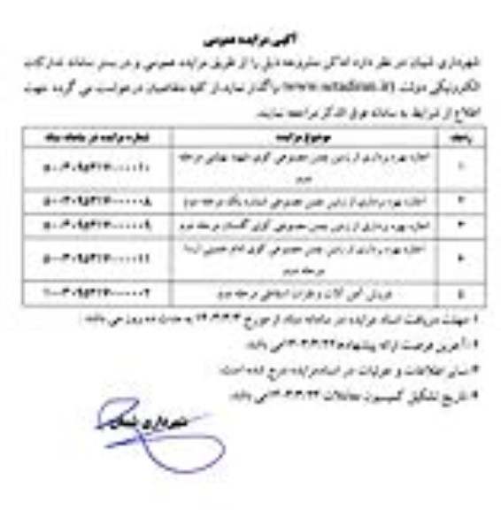 مزایده اماکن .....