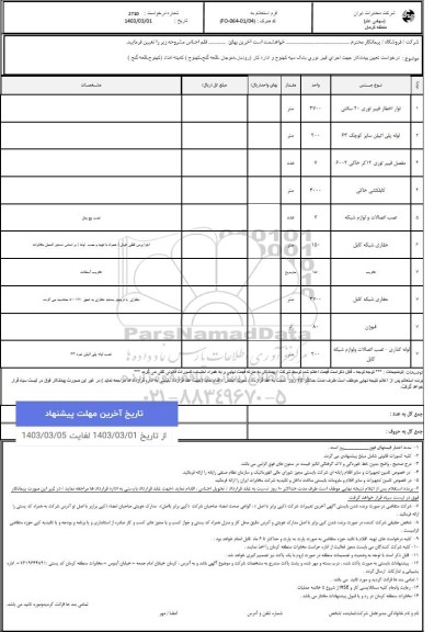 استعلام نوار اخطار فیبر نوری 20 سانتی....