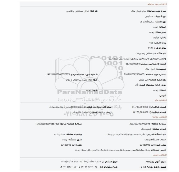 فروش ملک