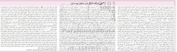 مزایده فروش پلاک ثبتی 637 فرعی از 10600 اصلی