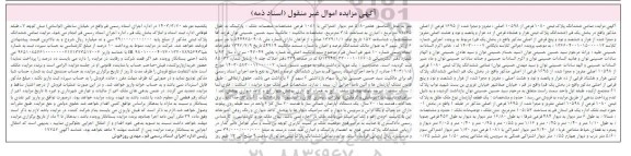 مزایده فروش ششدانگ پلاک ثبتی 1080 فرعی از 10598 اصلی 