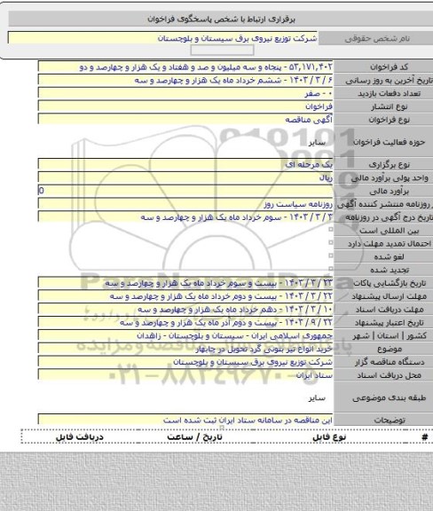 مناقصه, خرید انواع تیر بتونی گرد تحویل در چابهار