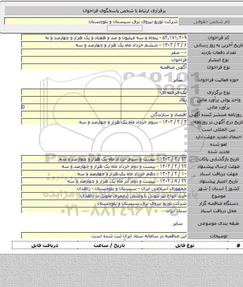 مناقصه, خرید انواع تیر بتونی با وشش ژرایمری تحویل در زاهدان