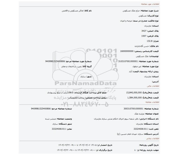 ملک مسکونی