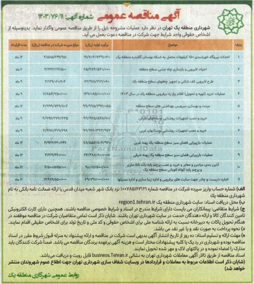 مناقصه احداث نیروگاه خورشیدی 150 کیلووات...