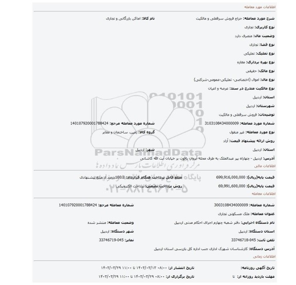 فروش سرقفلی و مالکیت