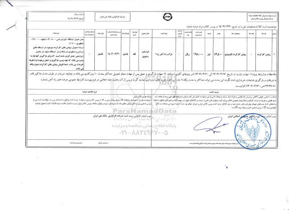 استعلام روغن کارکرده لکوموتیو