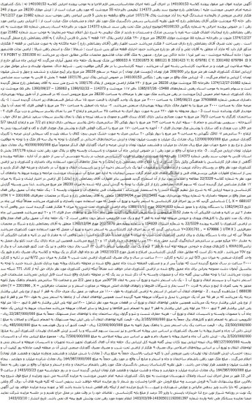 آگهی مزایده  موازی 28230 متر مربع از ۲۴۰ هکتار اراضی پلاک ۱۷۶ قطعه ۲ بخش ۵ فارس و غیره ...