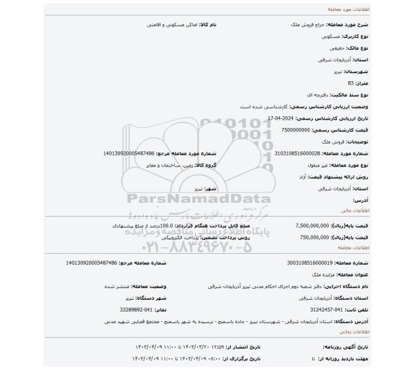 فروش ملک