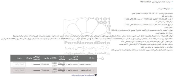 مزایده پالت چوبی ضایعاتی...