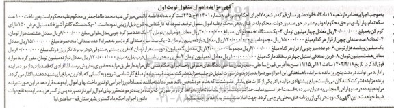 مزایده فروش یک دستگاه کانتر آشپزخانه استیل، دستگاه تخمه داغ کن، میز گرد چوبی....