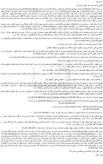 مزایده فروش 5 واحد آپارتمان