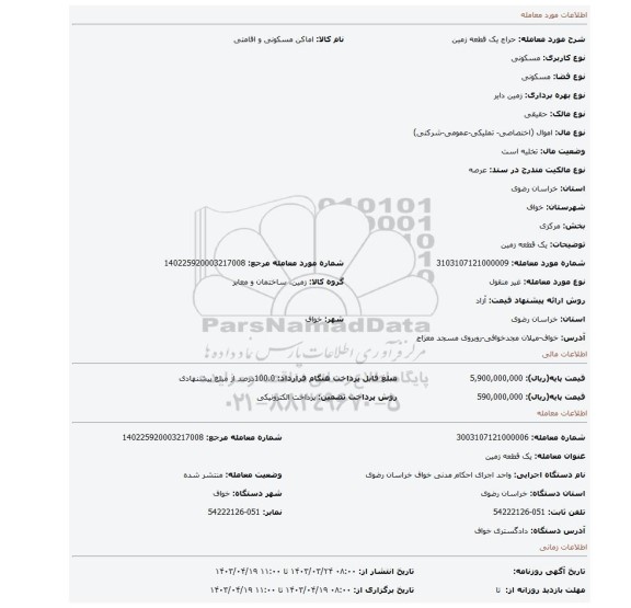 یک قطعه زمین