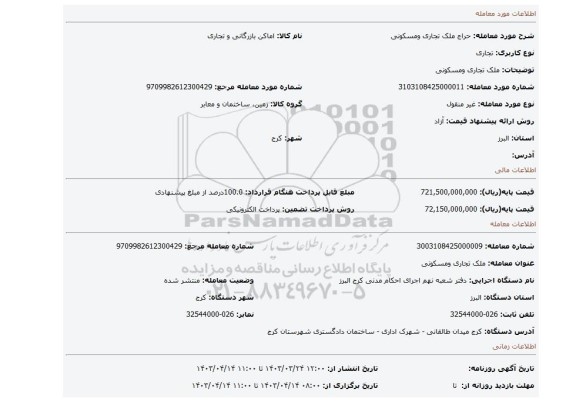 ملک تجاری ومسکونی