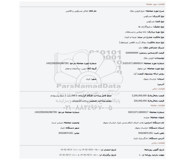 فروش ملک