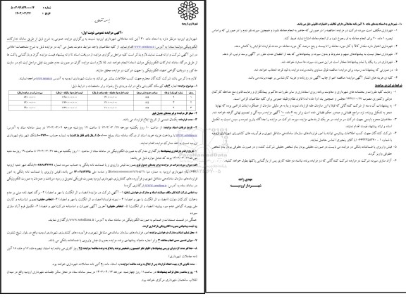مزایده اجاره 3 باب کیوسک گلفروشی