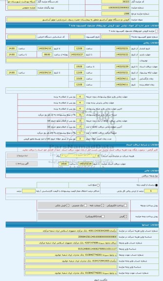 مزایده ، موتور آسانسور