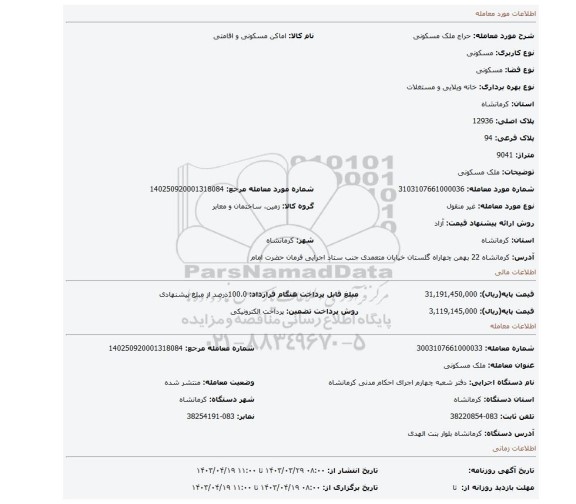 ملک مسکونی