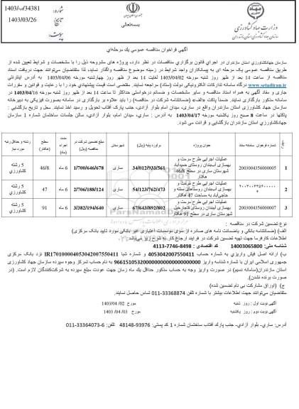 مناقصه عملیات اجرایی طرح مرمت و بهسازی اب بندان روستا....