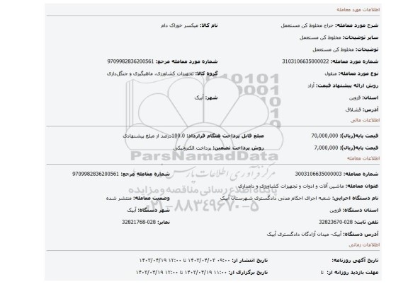مخلوط کن مستعمل