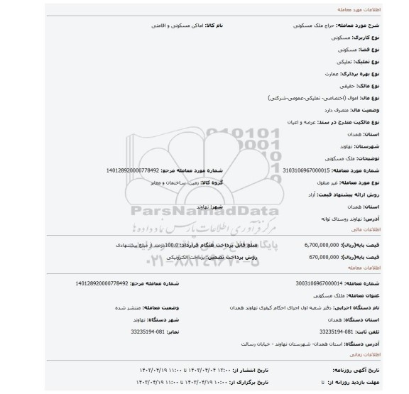 ملک مسکونی