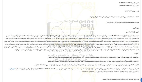 مزایده سی تن خرمای کبکاب 