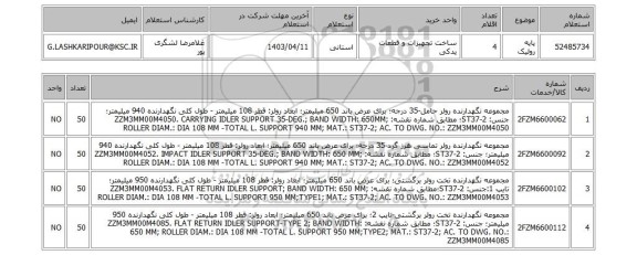 استعلام، پایه رولیک
