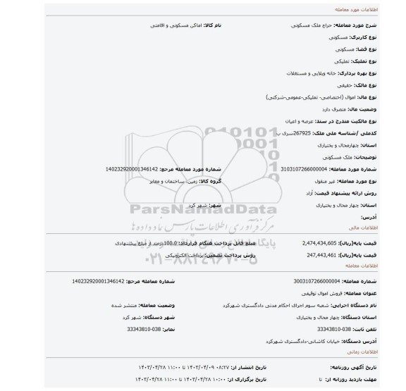ملک مسکونی