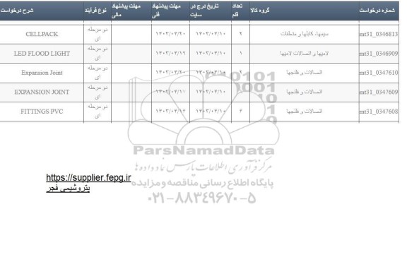 استعلام CELLPACK ...