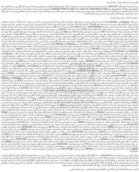 مزایده فروش زمین
