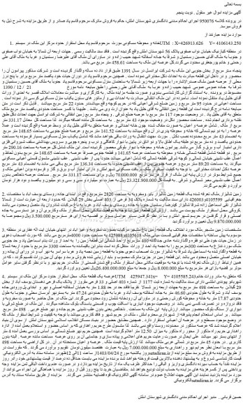 مزایده فروش خانه و محوطه مسکونی